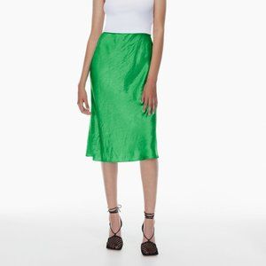 Aritzia Green Midi Skirt